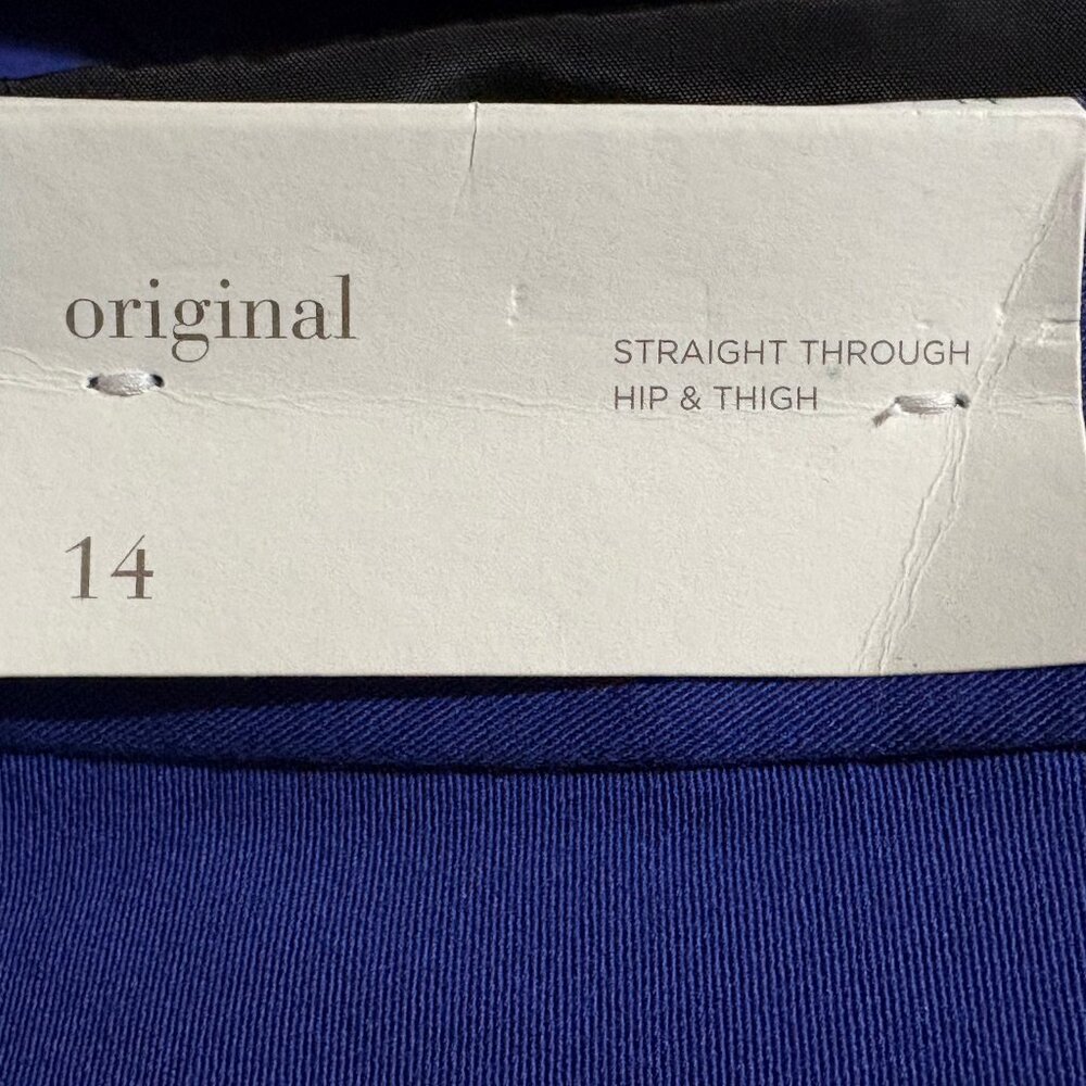 NWT LOFT Original Crop Chino Pants Size 14 Blue - Picture 6 of 11